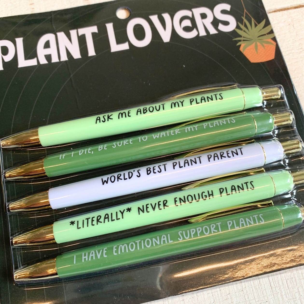 Fun Club Plant Lovers Pen Set | Set of 5 Pens Packaged for Gifting