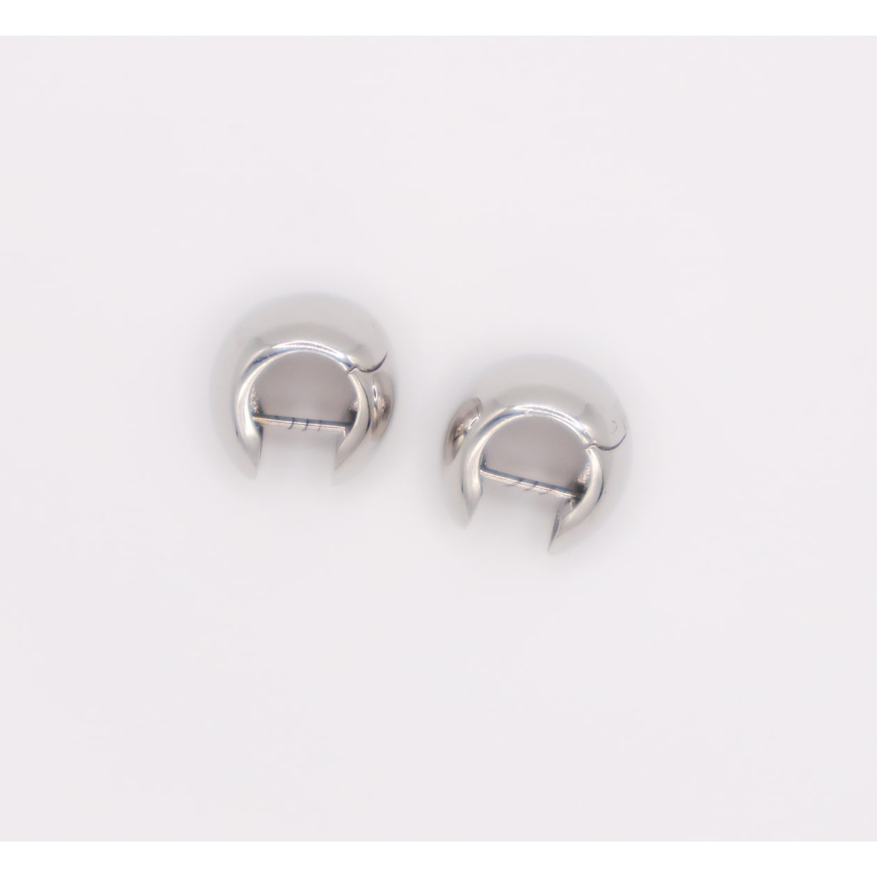 Italian Silver Peanut-Shaped Earrings
