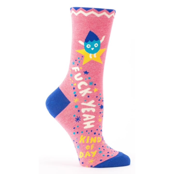 Fuck Yeah Kind Of Day Women's Crew Socks | BlueQ at GetBullish