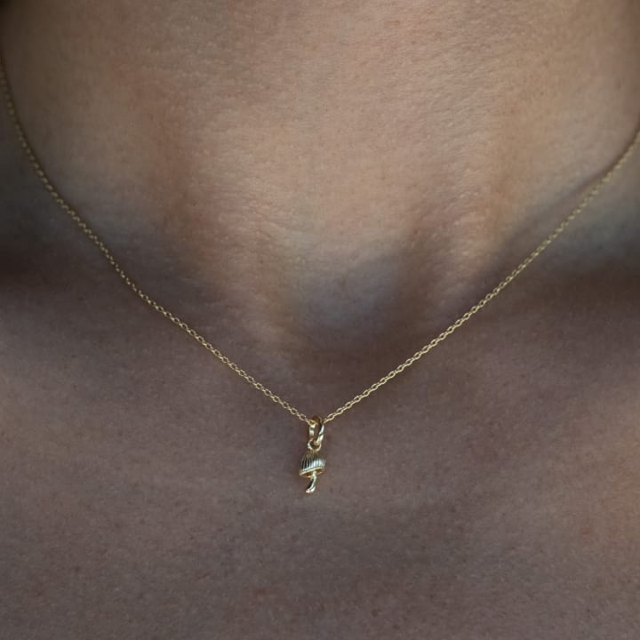 Mini Mushroom Charm Necklace