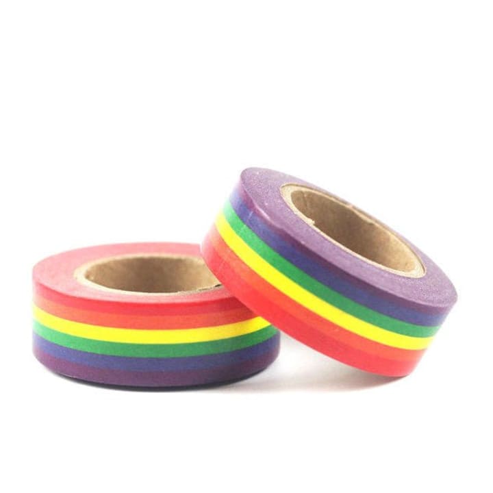 Vivid Rainbow Stripe Washi Tape | Gift Wrapping and Craft Tape