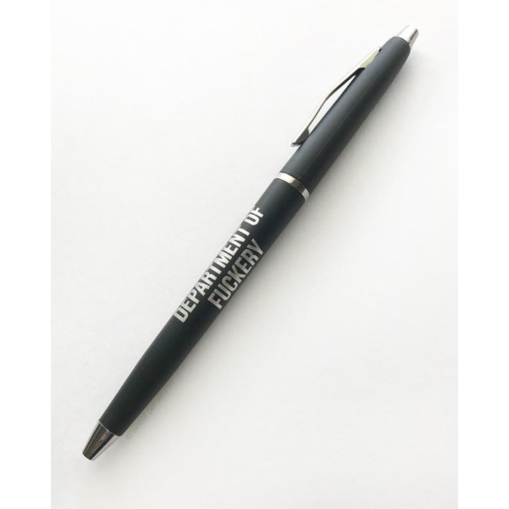 Department of Fuckery Pen Set in Black | Set of 3 Funny Sweary Profanity Ballpoint Pens