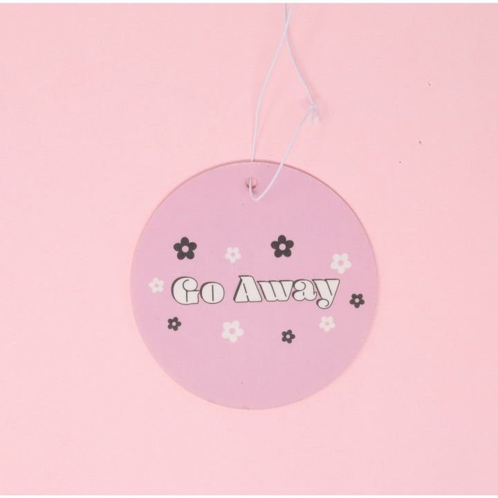 Go Away Round Car Air Freshener in Bubblegum Scent