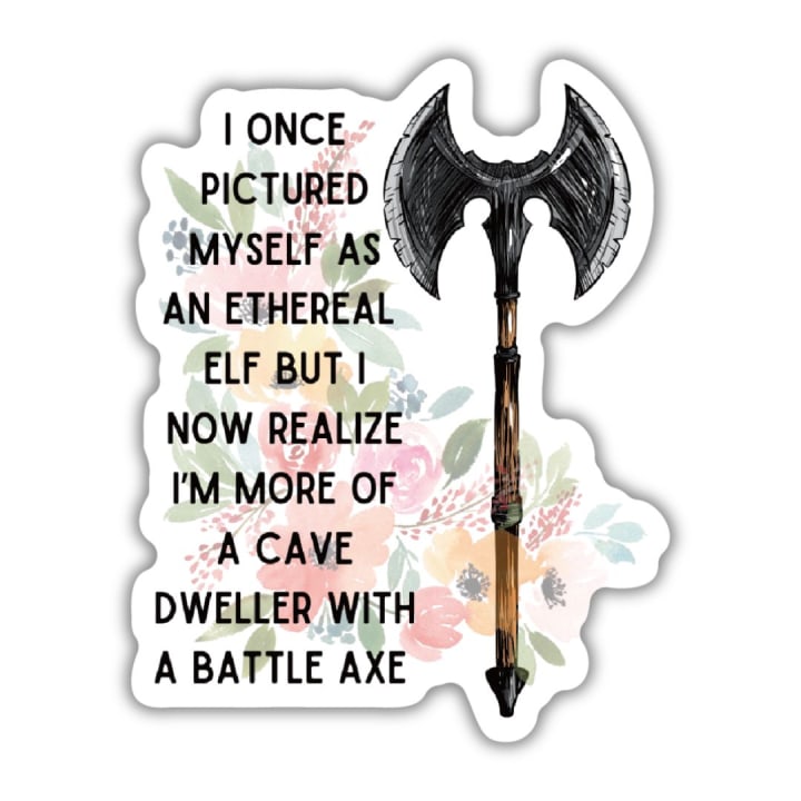 I Once Pictured Myself As An Ethereal Elf   | Vinyl Die Cut Sticker