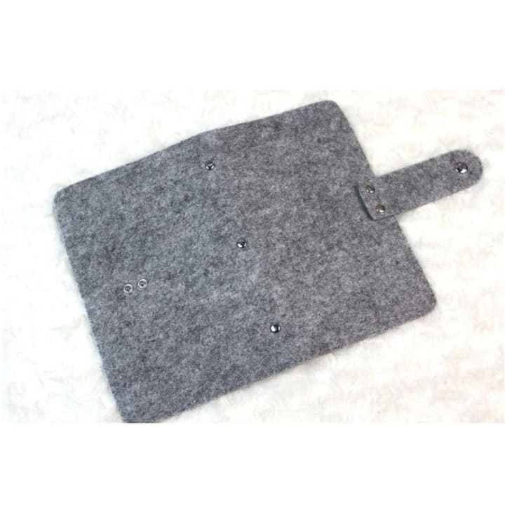 Felt Business Card Holder in Gray