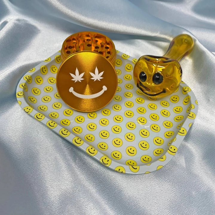 Happy Rolling Tray | Trinket Catchall Tray | 7" x 5.5"