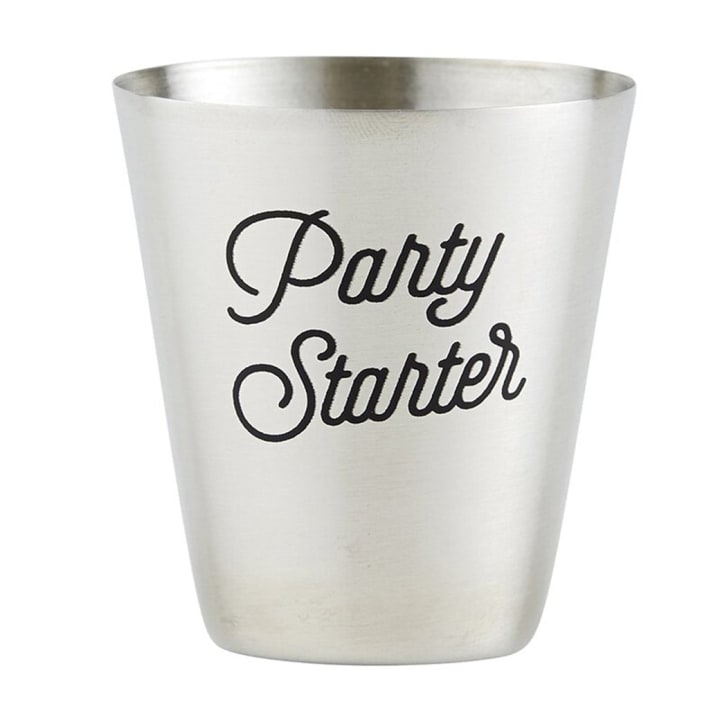 Party Starter Stainless Steel Shot Cups | Set of 4 in Gift Bag