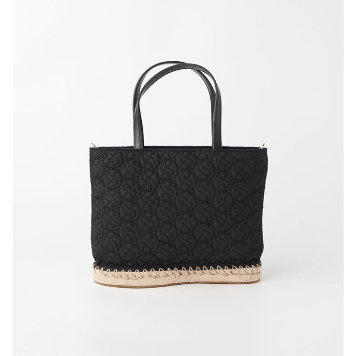 The Rosa Quilted Puff Mini Tote - Black Onyx