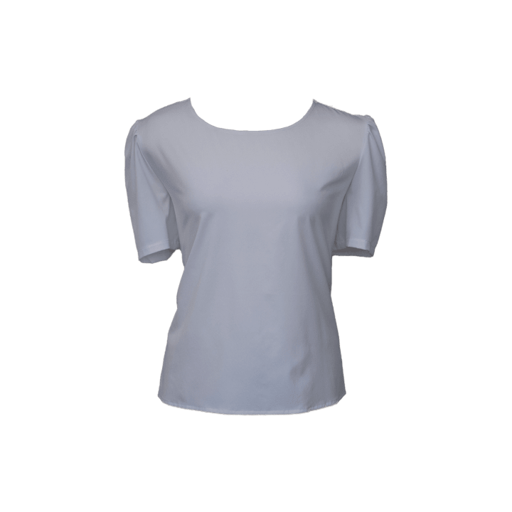 Elegant Round Neck Blouse in White