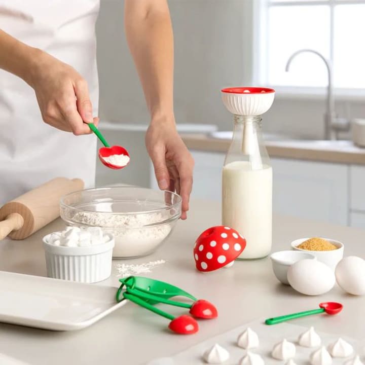 Mon Cherry Measuring Spoons and Egg Separator | Baking Tools