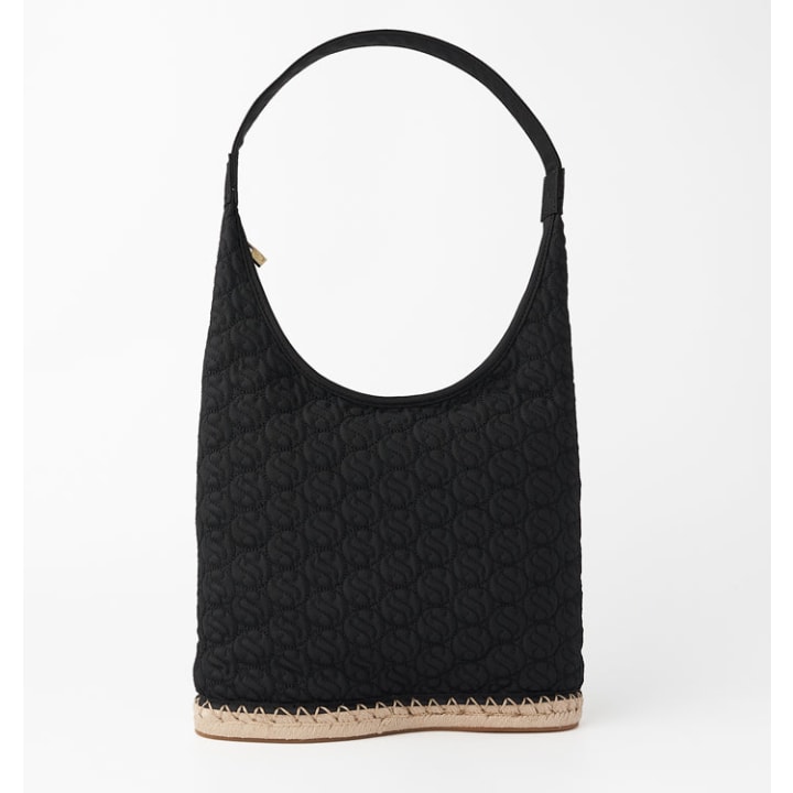 The Elizabeth Quilted Puff Hobo - Onyx