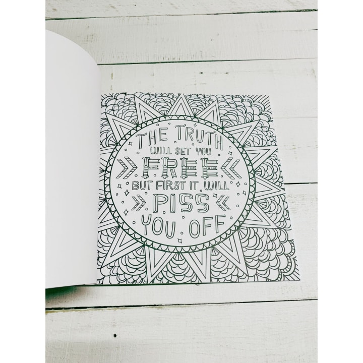 Inner F*cking Peace Adult Coloring Book | Unfiltered Art Therapy Book