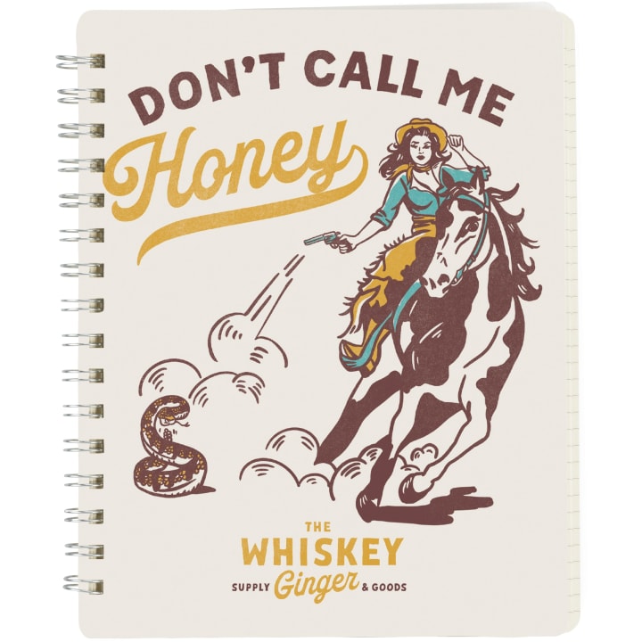 Don't Call Me Honey Double-Sided Spiral Notebook | 120 Lined Pages Western-themed Notebook