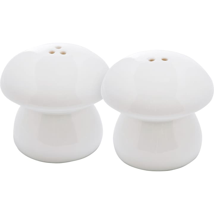 Salt And Pepper Mushroom Shakers Set | Minimalist White