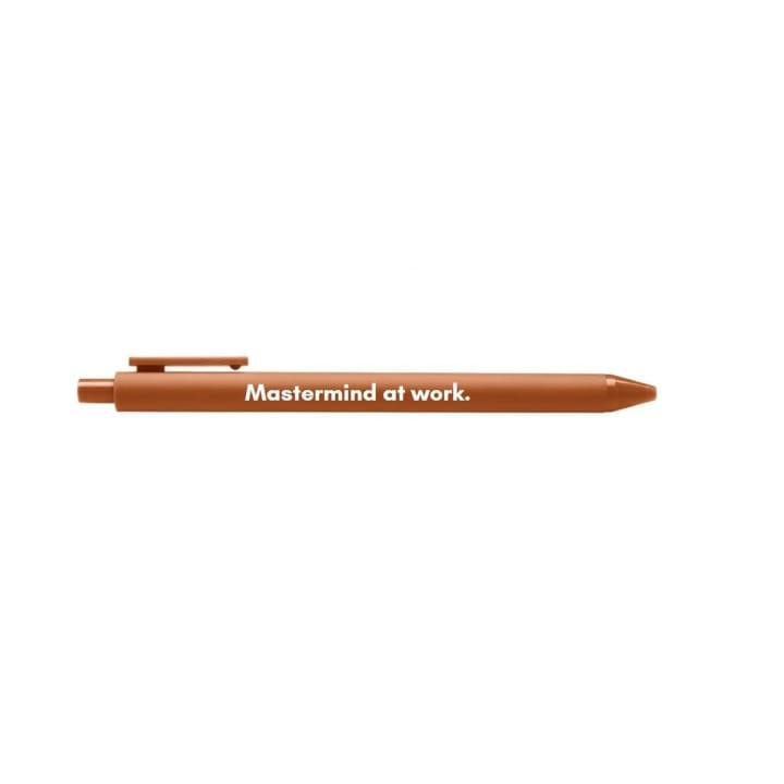 Mastermind At Work Pen 🏆 | Gel Click Pen in Caramel | Set of 30