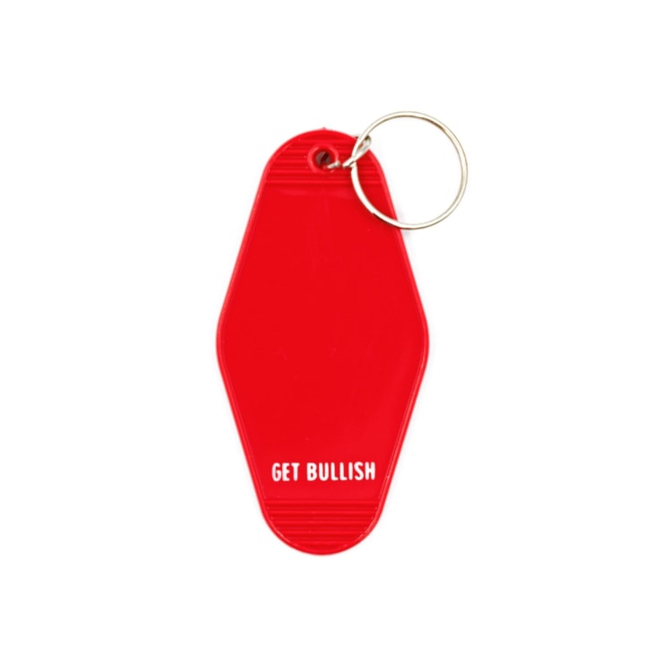 Book Slut Red Motel Style Keychain