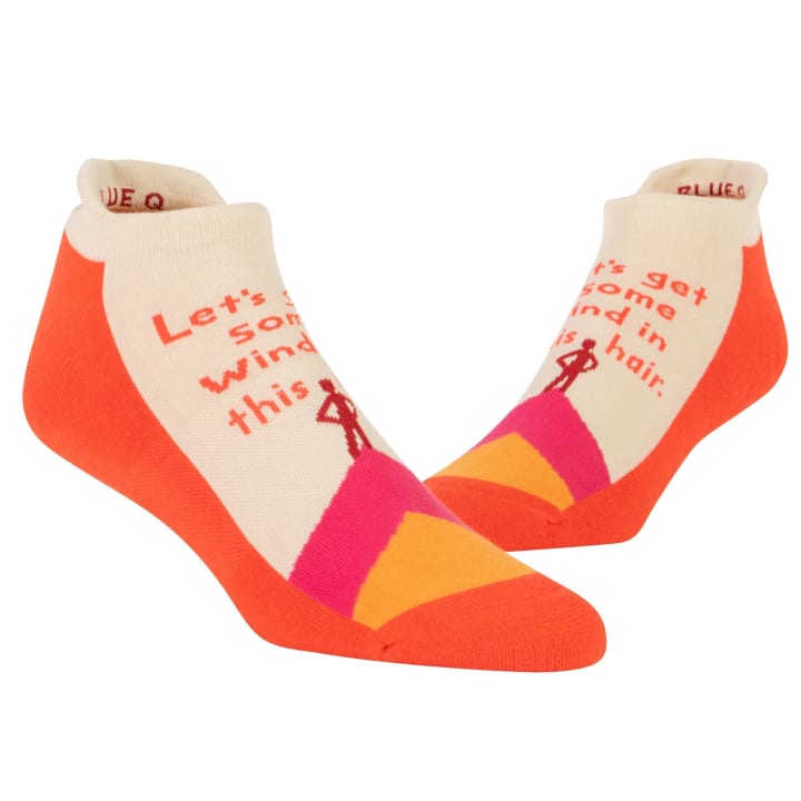 Let's Get Some Wind In This Hair Unisex Sneaker Socks [2 Size Options] | BlueQ at GetBullish