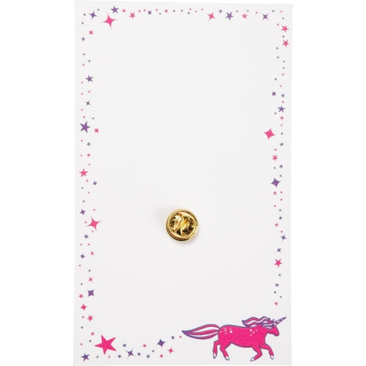 Couldn't Find You A Real Unicorn Enamel Pin on Gift Card