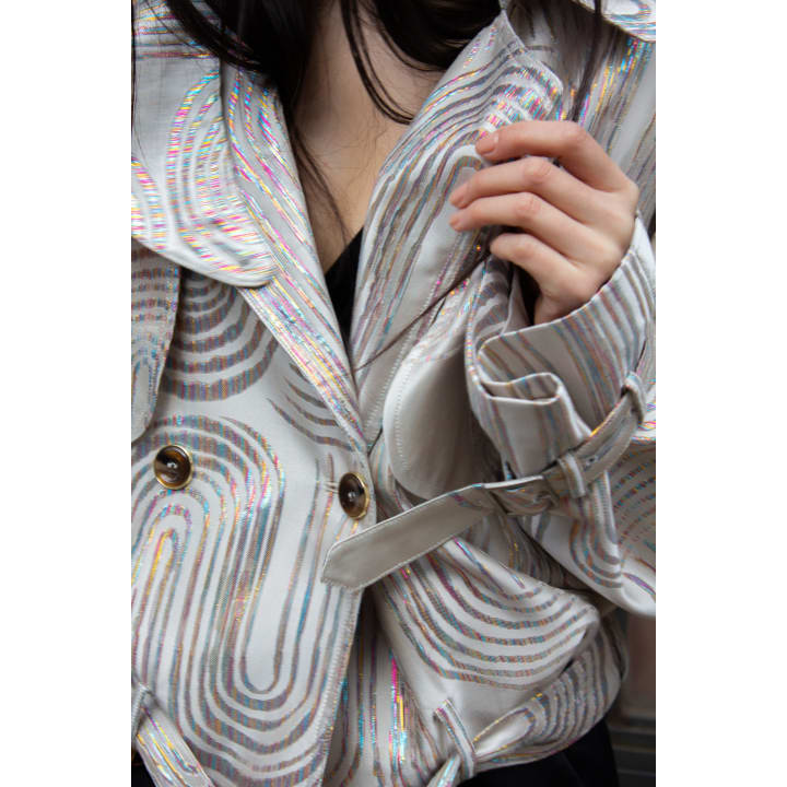 Jacqueline Bomber Jacket in Beige