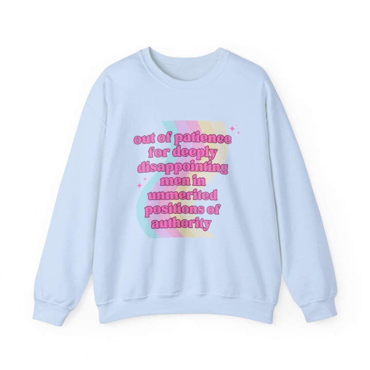 Out of Patience for Deeply Disappointing Men Unisex Heavy Blend™ Crewneck Sweatshirt Sizes SM-5XL | Plus Size Available