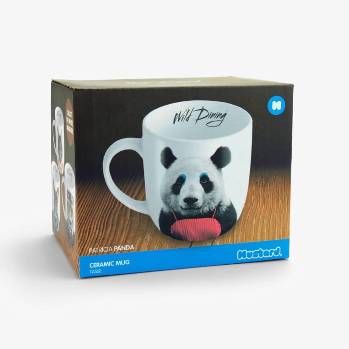 Patricia Panda Wild Dining Coffee Mug | Novelty Ceramic Mug in a Gift Box