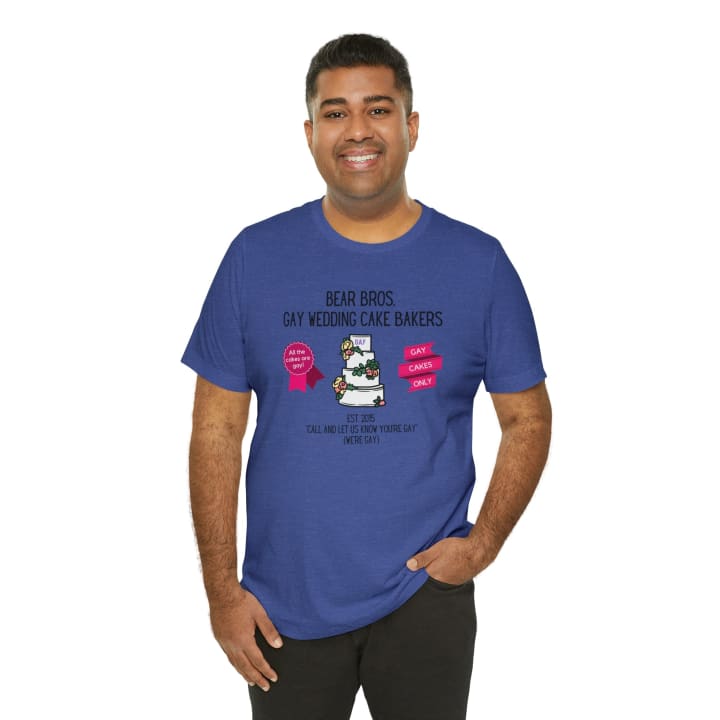 Bear Bros. Gay Wedding Cake Bakers Unisex Short Sleeve Tee [Multiple Color Options]