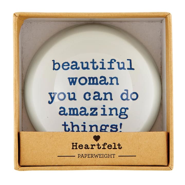 Beautiful Woman You Can Do Amazing Things Glass Dome Paperweight | In a Gift Box