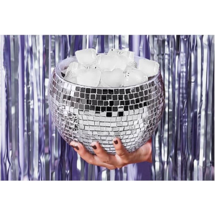 Mirror Disco Ball Ice Bucket | 70's Retro Champagne Bottle Holder