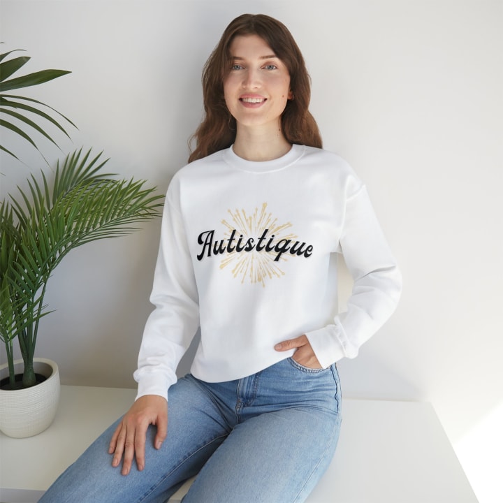 Autistique Funny Autism Pride Unisex Heavy Blend™ Crewneck Sweatshirt