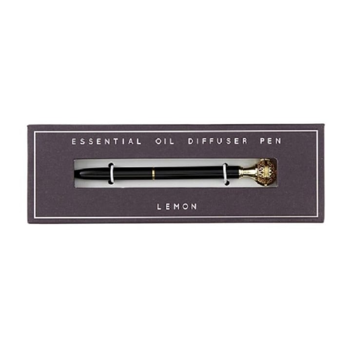 Essential Oil Diffuser Pen in Lemon | Includes 1 ml of Essential Oil and 2 Lava Beads | Refillable