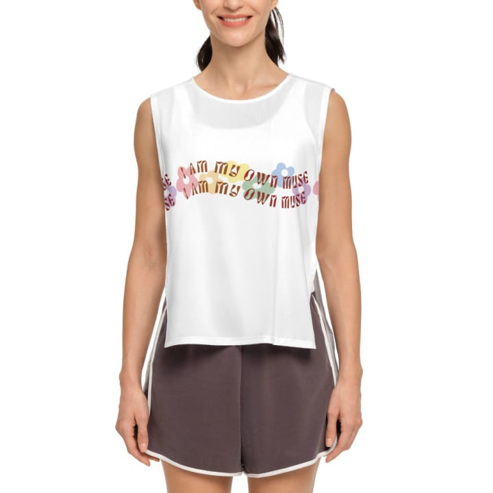 I am My Own Muse Women's Seamless Open Side Tank Top