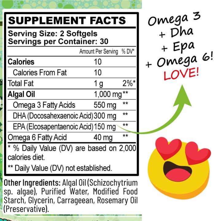 Vegan Algae Oil with DHA & EPA - The Better, Cruelty Free, Omega-3