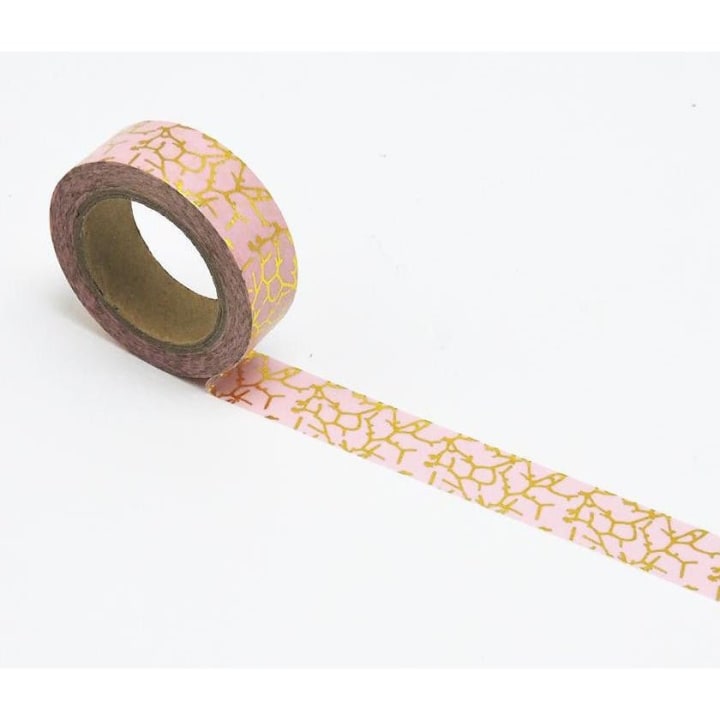 Pink and Gold Filament Washi Tape | Gift Wrapping and Craft Tape