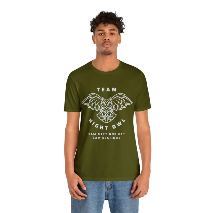 Team Night Owl Unisex Jersey Short Sleeve Tee