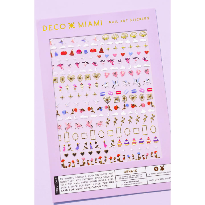 Ornate Nail Art Sticker Set | Vegan & Cruelty-Free | Use on Polish, Gel, or Natural Nails