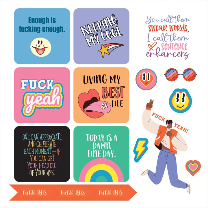 Inner F*cking Peace Stickers | A Sticker Book to Let Sh*t Go and Shine | Over 750 Decals