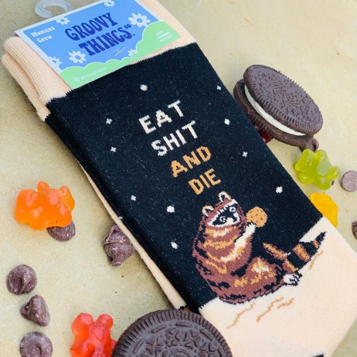 Eat Shit & Die Women's Crew Socks