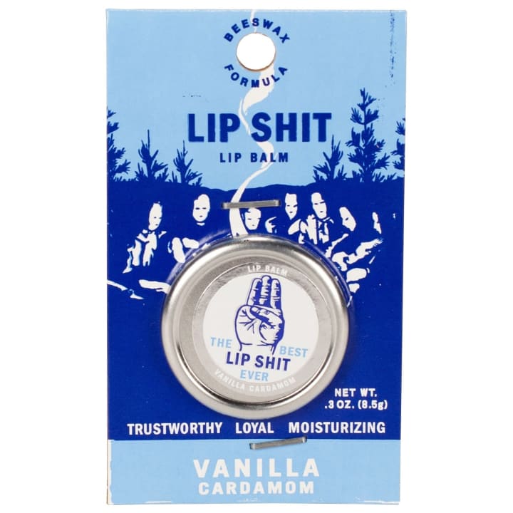 Lip Shit Lip Balm in Vanilla Cardamom Beeswax Formula | Lip Moisturizer in Tin | .3oz | BlueQ at GetBullish