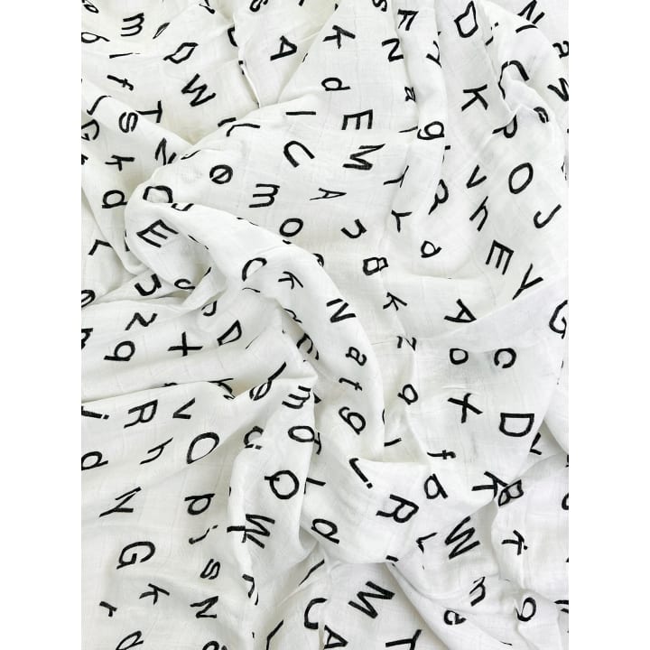 Organic Cotton & Bamboo Swaddle Alphabet