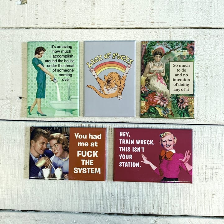 You Had Me At F*ck The System Rectangular Fridge Magnet | 3" x 2"