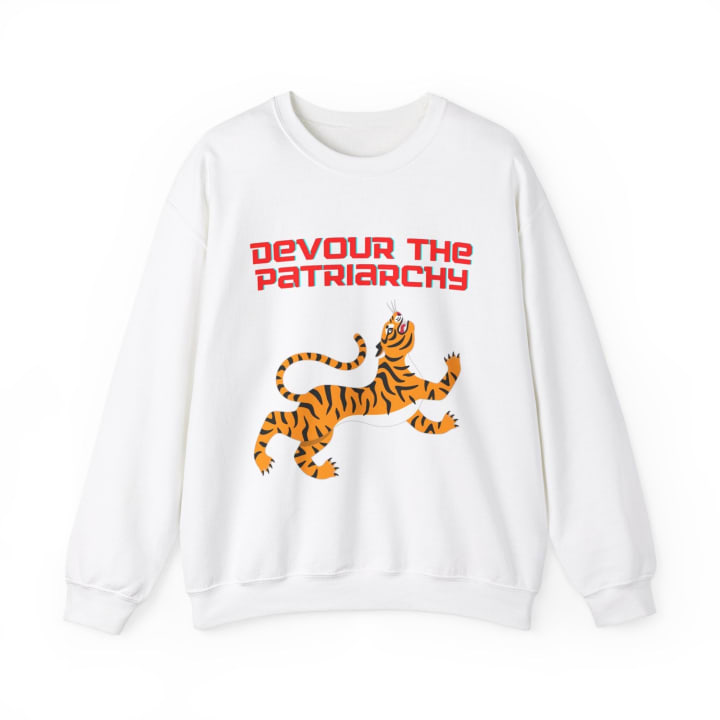 Devour the Patriarchy Unisex Heavy Blend™ Crewneck Sweatshirt Sizes SM-5XL | Plus Size Available