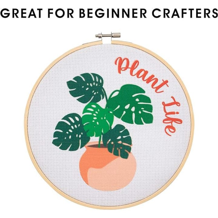 Plant Life Crosstitch Kit | Embroidery Crafts Tool Set