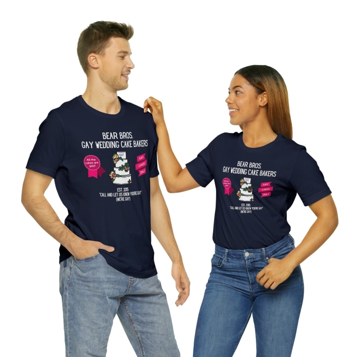 Bear Bros. Gay Wedding Cake Bakers Unisex Short Sleeve Tee [Multiple Color Options]