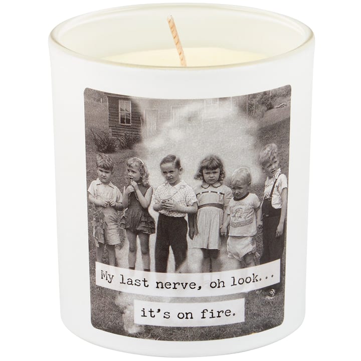 My Last Nerve Jar Candle | Vintage Photograph Double Sided Design | Soy Wax Lavender Scent