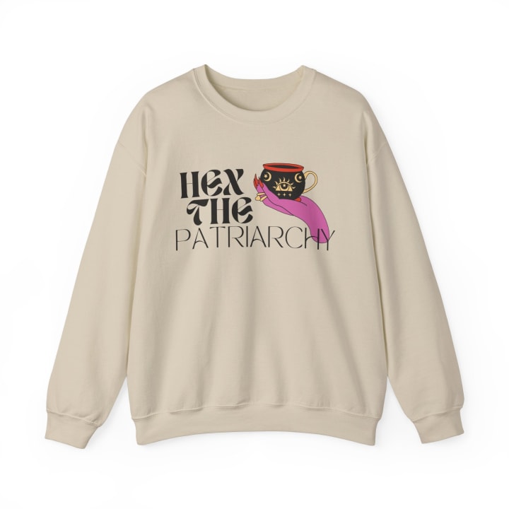 Hex the Patriarchy Unisex Heavy Blend™ Crewneck Sweatshirt Sizes SM-5XL | Plus Size Available