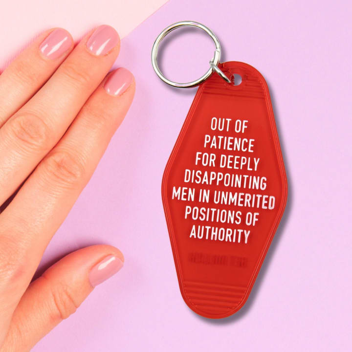 Out of Patience for Deeply Disappointing Men Motel Style Keychain