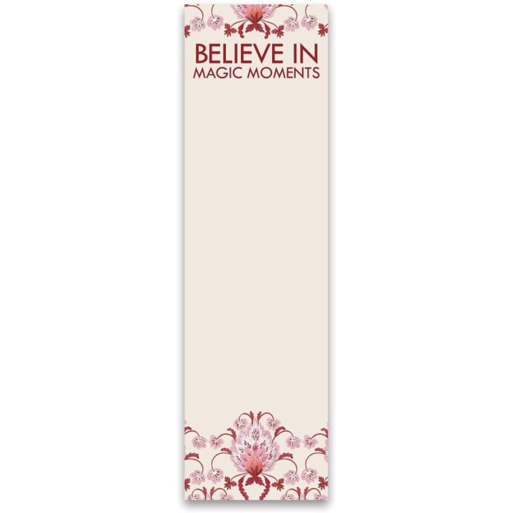 Believe In Magic Moments Magnetic List Notepad | 9.5" x 2.75" | Holds to Fridge with Strong Magnet