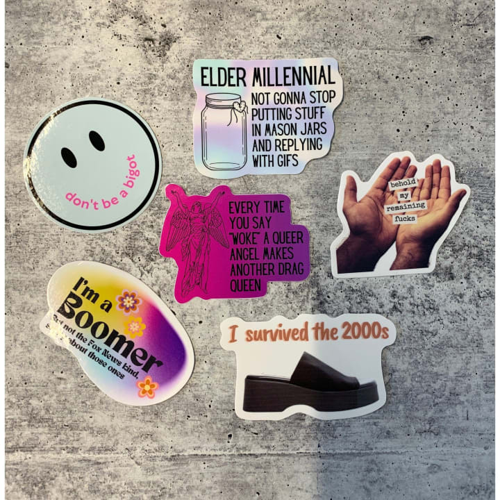 I Survived the 2000s Slide Shoe Sticker