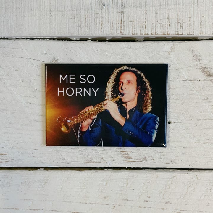 ME SO HORNY Rectangular Fridge Magnet | Refrigerator Magnet Decor | 3" x 2"