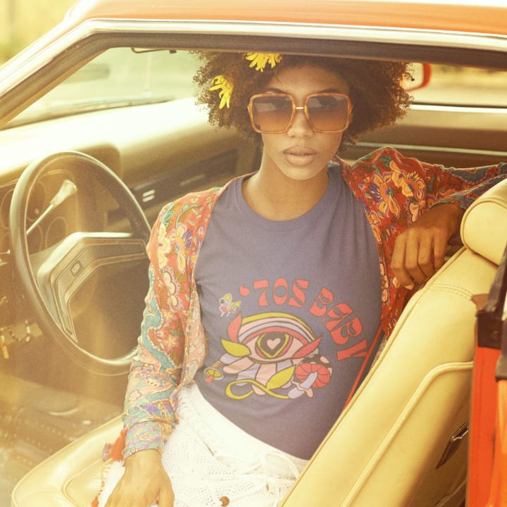 70's Baby Retro Jersey Short Sleeve Tee [Multiple Color Options]